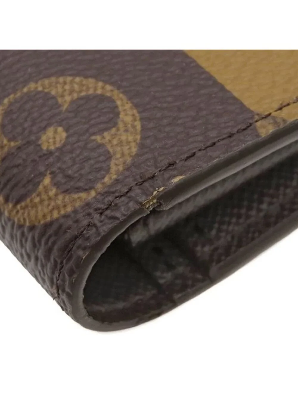 Louis Vuitton Wallet Portefeuille Brazza Monogram Canvas Stripe Gold NIGO